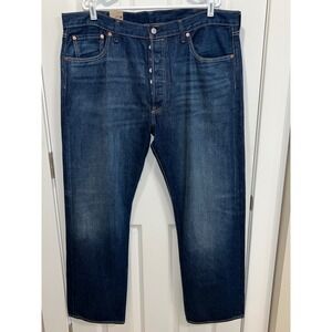 NWT Levi's 501 Original Fit Button Fly Jeans Mens W42 L32 Dark Wash Denim
